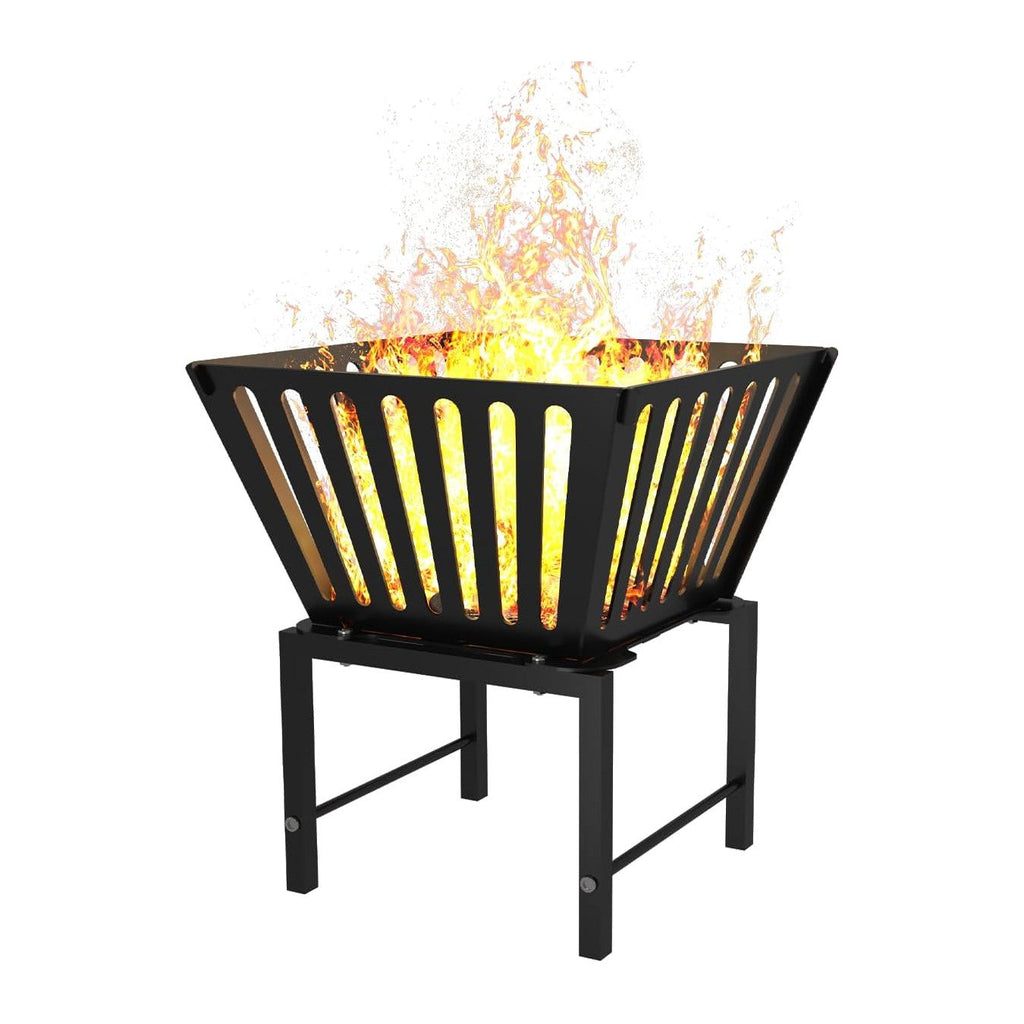 Mondazie 17’’ Portable Fire Pit with Storage Bag, Trapezoid Vertical Hollow