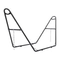 ONCLOUD Sandblasted Iron Hammock Stand only, Heavy Duty Adjustable Hammock Frame Fits Various Hammocks, Portable Double-Barrel Hammock Support for Outdoors, Patio, Garden, Yard, 550 LBS, Black
