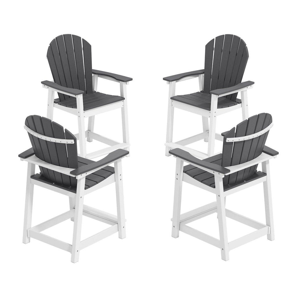 OTSUN Tall Adirondack Chairs (4, Black & White)