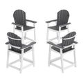 OTSUN Tall Adirondack Chairs (4, Black & White)