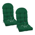Outdoor Adirondack Chair Cushions Set of 2 Waterproof Dark Green