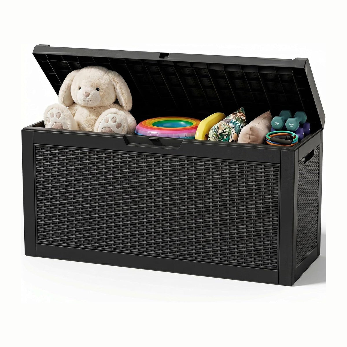 Outdoor Storage Box,100 Gallon Waterproof Resin Patio Deck Box