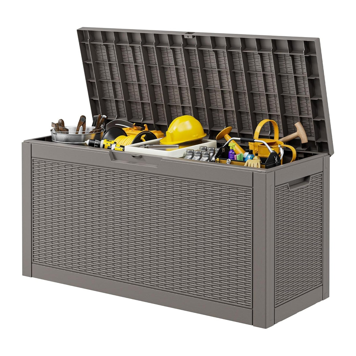 Outdoor Storage Box Waterproof, 75 Gallon Deck Box for Patio Storage