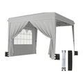 Outsunny 10 x 10 ft Pop Up Canopy Tent with Sidewalls UPF50+, Light Gray