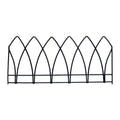 Panacea 89523 Gothic Arch Border Fence, Black, 15" H, Pack of 12