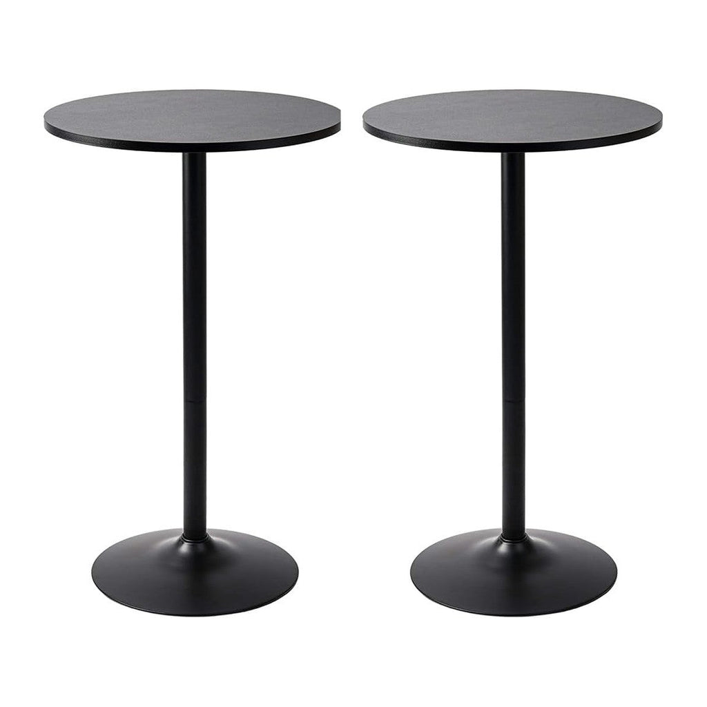 Pearington Santina 2 Pack Round Bar and Pub Table, Black