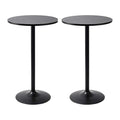 Pearington Santina 2 Pack Round Bar and Pub Table, Black