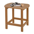 Plawdlik Hdpe Outdoor Adirondack Side Table, Wooden Textured, Teak