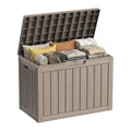 ROJIK 55 Gal Waterproof Deck Box Durable Outdoor Storage Box