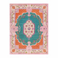 SAFAVIEH Bellagio Collection Area Rug - 10' x 14', Blue & Pink, Handmade Medallion Wool, Ideal for High Traffic Areas in Living Room, Bedroom (BLG535M)