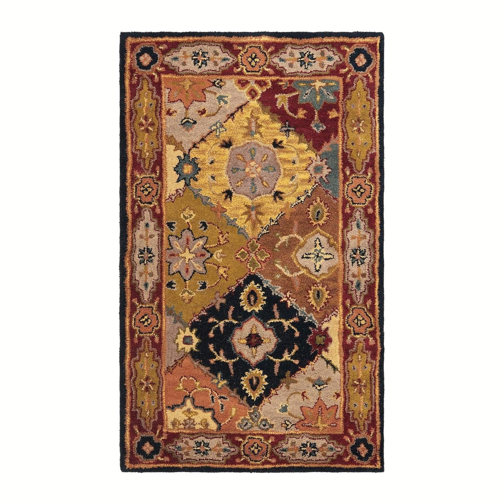 SAFAVIEH Heritage Collection X-Large Area Rug - 12' x 15', Multi & Red, Handmade Traditional Oriental Wool, Ideal for High Traffic Areas in Living Room, Bedroom (HG512B)