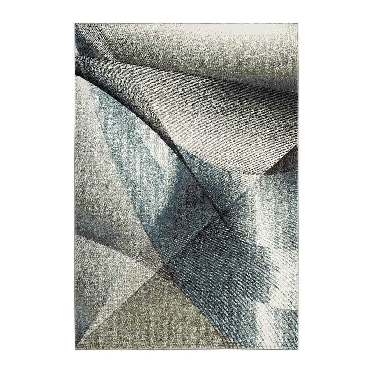 SAFAVIEH Hollywood Collection Area Rug - 6'7" x 9', Grey & Teal, Mid-Century Modern Design, Non-Shedding & Easy Care, Ideal for High Traffic Areas in Living Room, Bedroom (HLW715D)