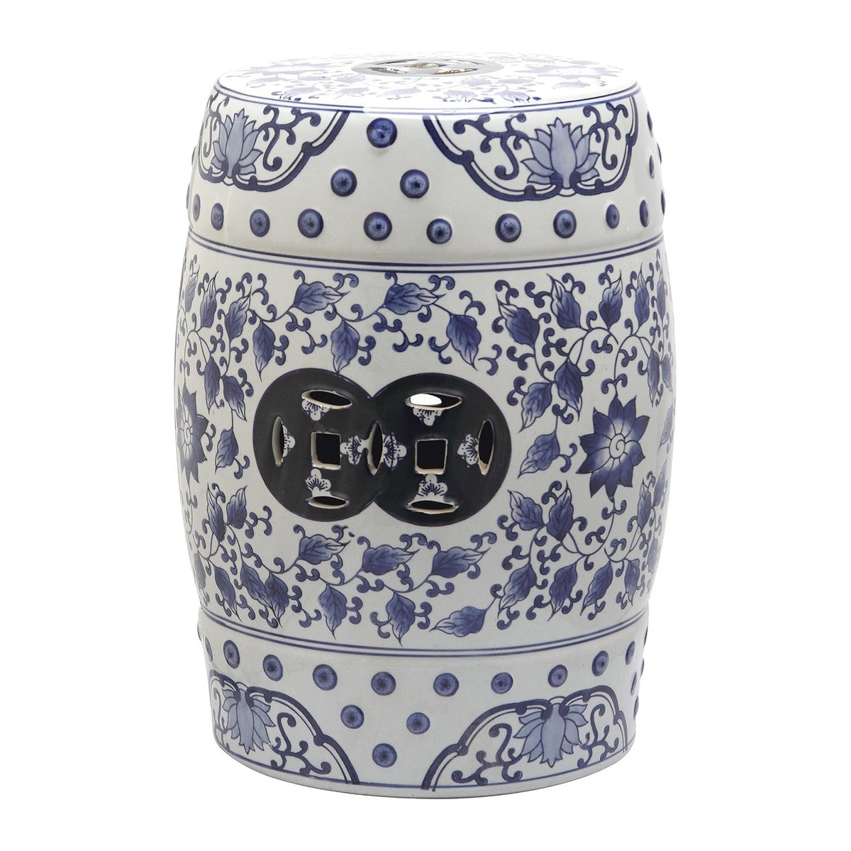 Safavieh Tao Ceramic Decorative Garden Stool, Blue and White
