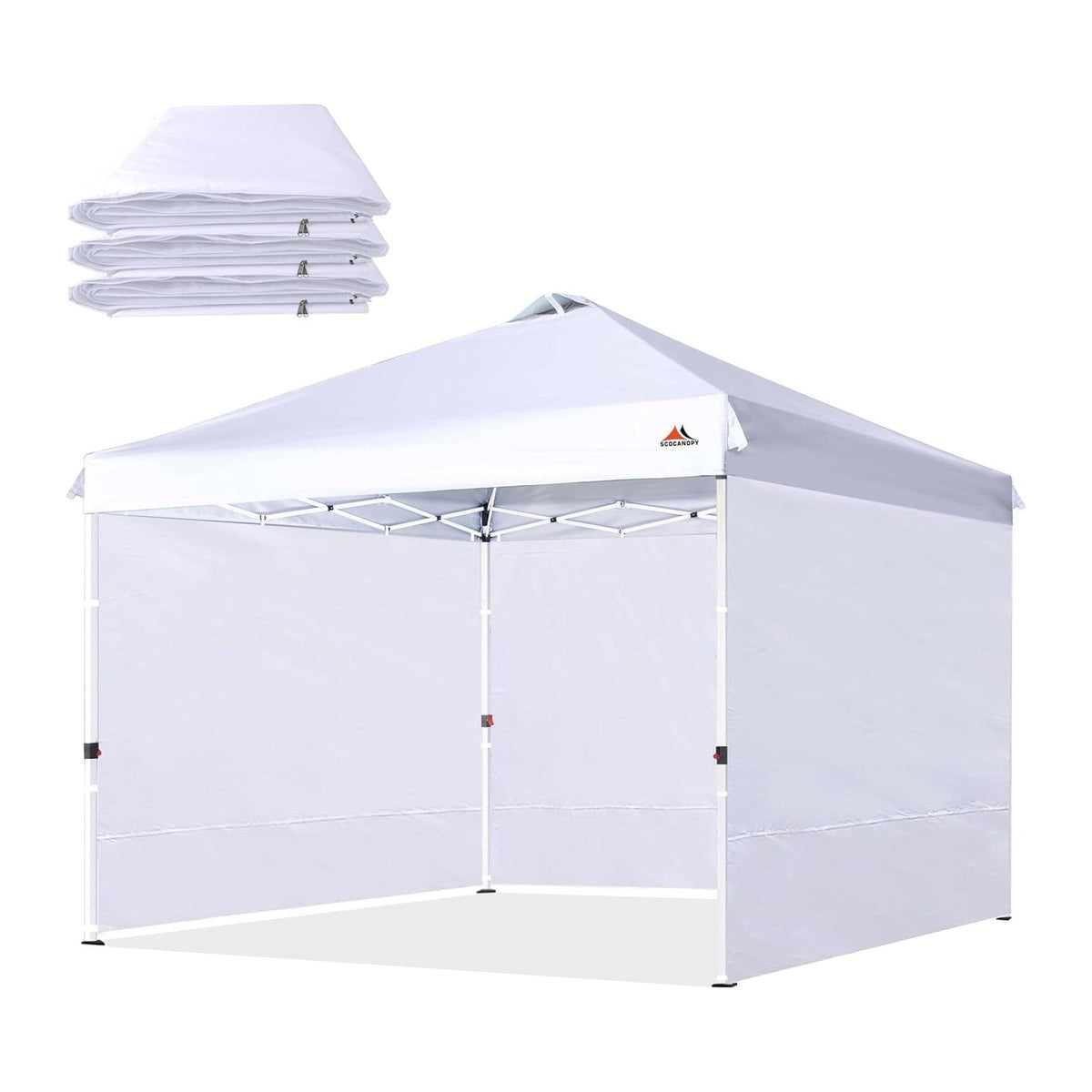 SCOCANOPY Sidewalls for 10x10 Canopy Frame, 3 Pack SunWalls Only,White