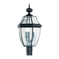 Sea Gull Lighting 8239-12 Lancaster Outdoor Post Lantern Outside Fixture, 24'' Height, Black