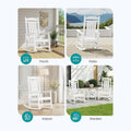 SERWALL Outdoor Rocking Chair Set of 2, Patio Rocking Chair, White