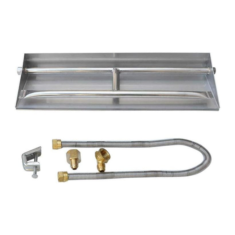 Stanbroil 20.5 Inch Gas Fireplace Dual Burner Pan Kit, 304 Stainless Steel