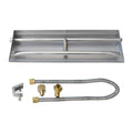 Stanbroil 20.5 Inch Gas Fireplace Dual Burner Pan Kit, 304 Stainless Steel