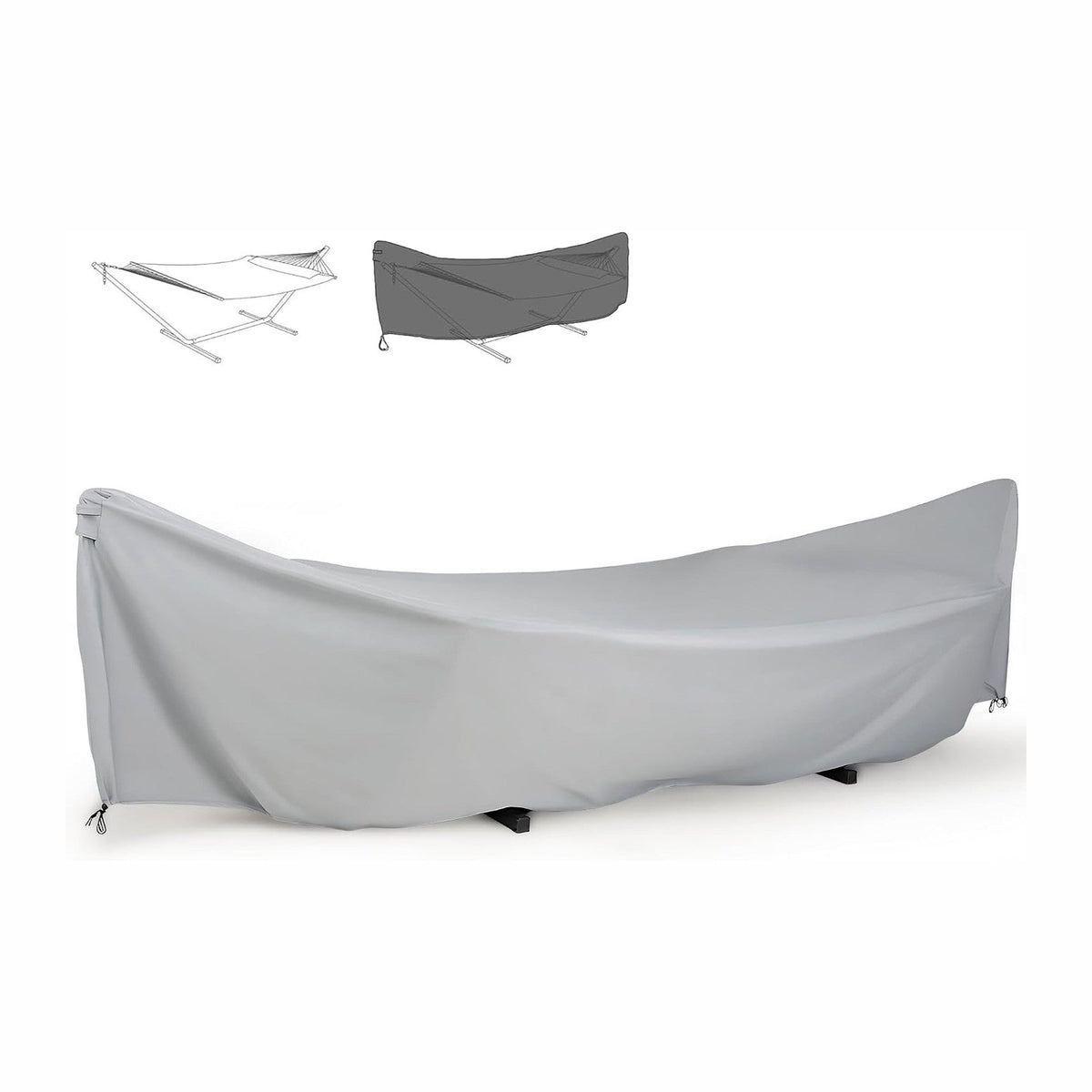 SUNCREAT Hammock Cover, Water-Resistant Polyester Hammock Stand Cover for 11-12ft Stand, Gray