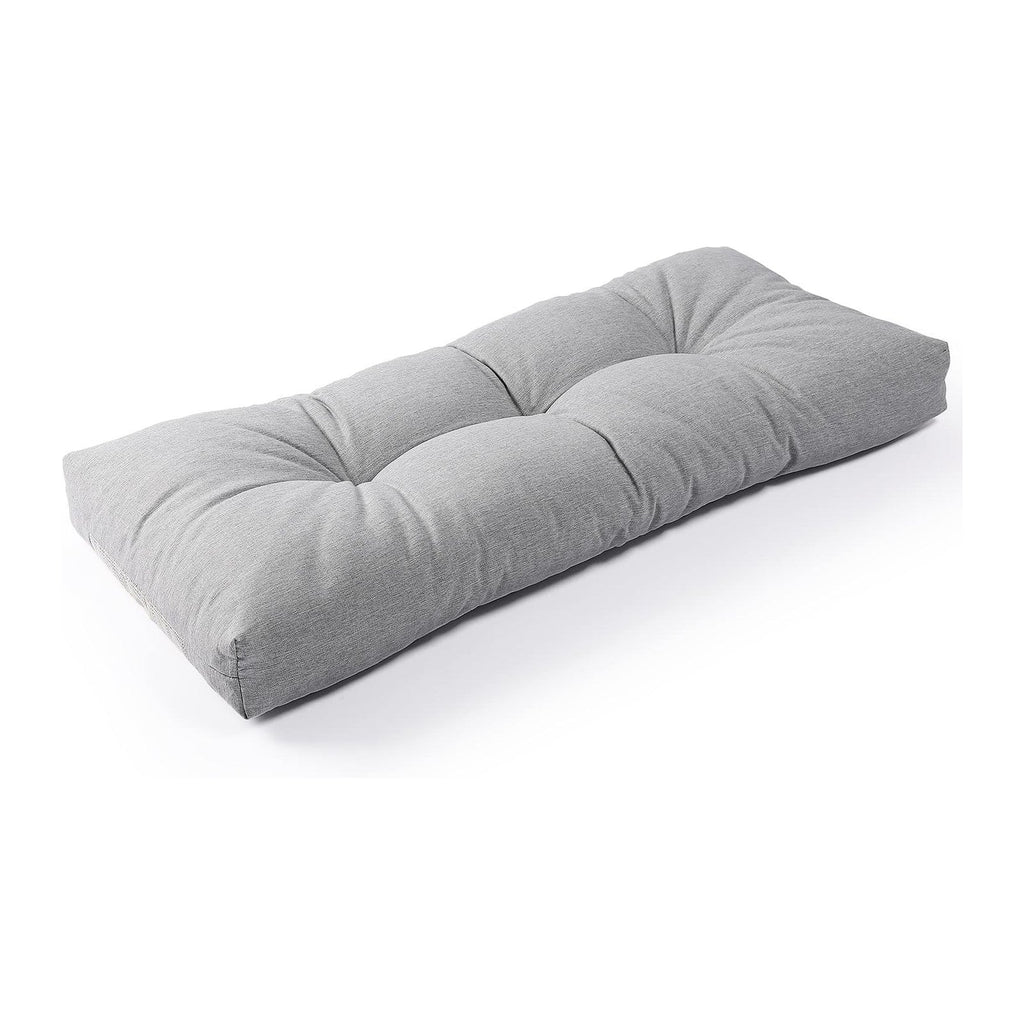 SUNROX LokGrip Non Slip Tufted Memory Foam Bench Cushion, FadeShield Water Resistant Durable Thicken Outdoor/Indoor Bench Seat Pads 36x14x4 inch, Heather Grey