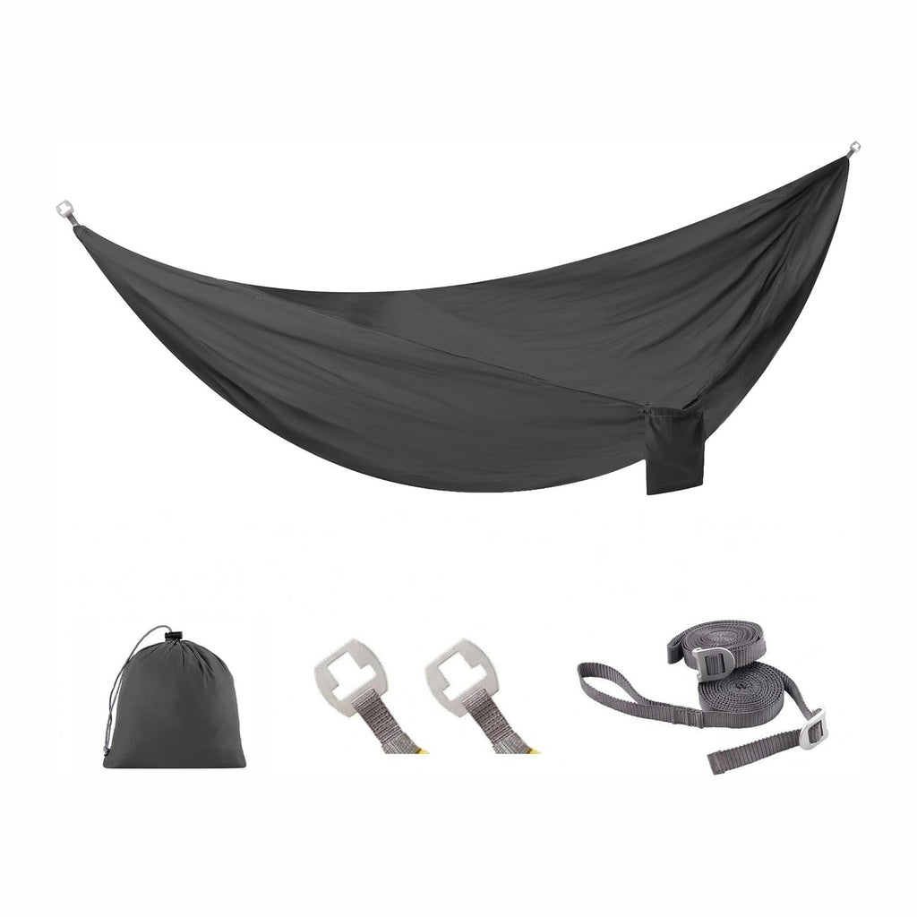 Sunyear Camping Hammock Ultralight (10oz)-600lbs Portable Hammock with Patent Quick-Adjust Buckles and 2 * 10 ft Tree Straps,Backpacking, Hiking, Travel, Outdoor/Indoor(104" x 56")