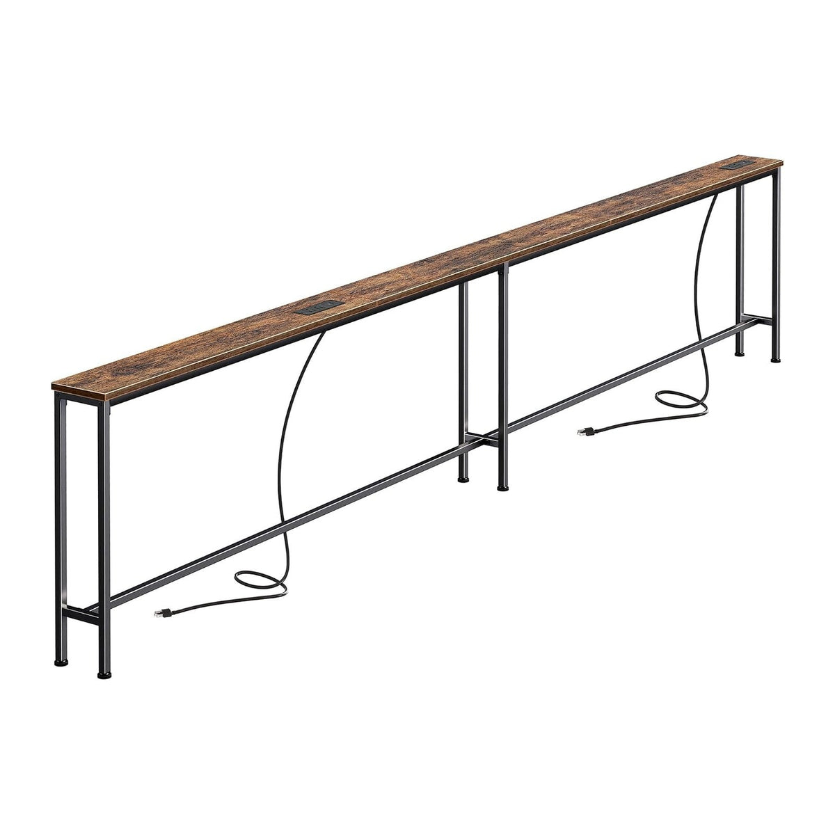 SUPERJARE 110.2 Inch Sofa Table with 2 Power Outlets and USB-C Port