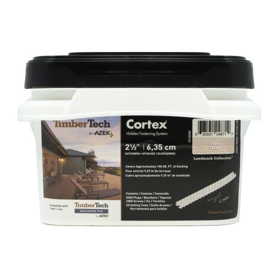 TimberTech Collated Cortex Hidden Plug Fasteners – Slate Gray (100 sq/ft)