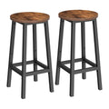 VASAGLE Bar Stools Set of 2 with Round Seat, Modern Basic Style