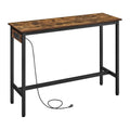 VASAGLE Bar Table with Power Outlets, Computer Desk, 47.2" W