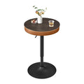VASAGLE Height Adjustable Bar Table, Round High Pub Table with Storage