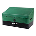 VEVOR Outdoor Storage Box, 150 Gallon Waterproof PE Tarpaulin Deck Box w/Galvanized Frame, All-Weather Protection & Portable, for Camping, Garden, Poolside, and Yard, Black & Green