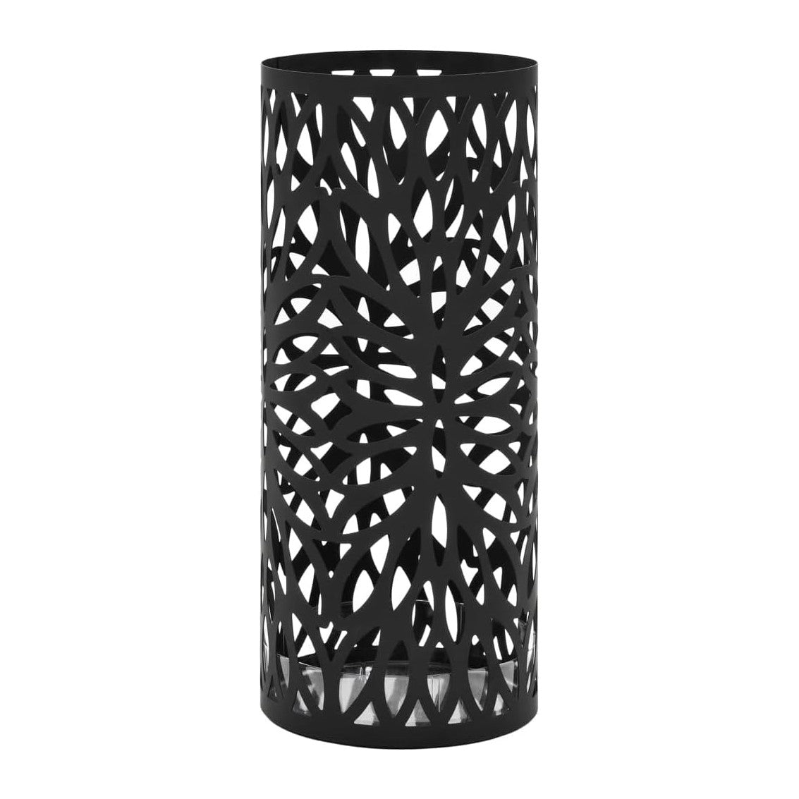 vidaXL Elegant Steel Umbrella Stand in Black - Durable Powder Coated Steel with Removable Plastic Drip Tray - Ideal for Uembrellas, Walking Sticks, Trekking Poles