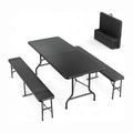VINGLI Picnic Table Set with 2 Benches, 6 Feet Camping Table Chair Set