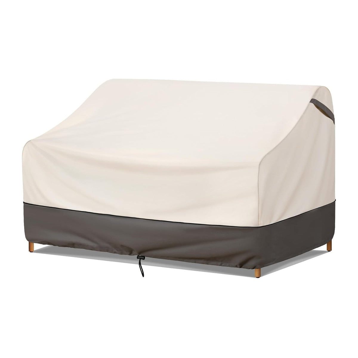 Waterproof Patio Furniture Sofa Cover, 600D Oxford Heavy-Duty Outdoor Protector for 3-Seater Couch, All-Season UV & Wind Resistant with Buckles & Air Vent, 79"W x 38"D x 35"H (Beige/Grey)