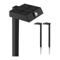 XMCOSY+ Solar Pathway Lights, 4 Pack Metal Motion Sensor Outdoor Lights