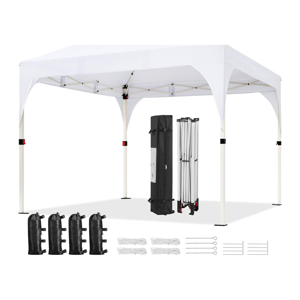 Yaheetech 10x10 Pop Up Canopy Tent for Outdoor Events, White
