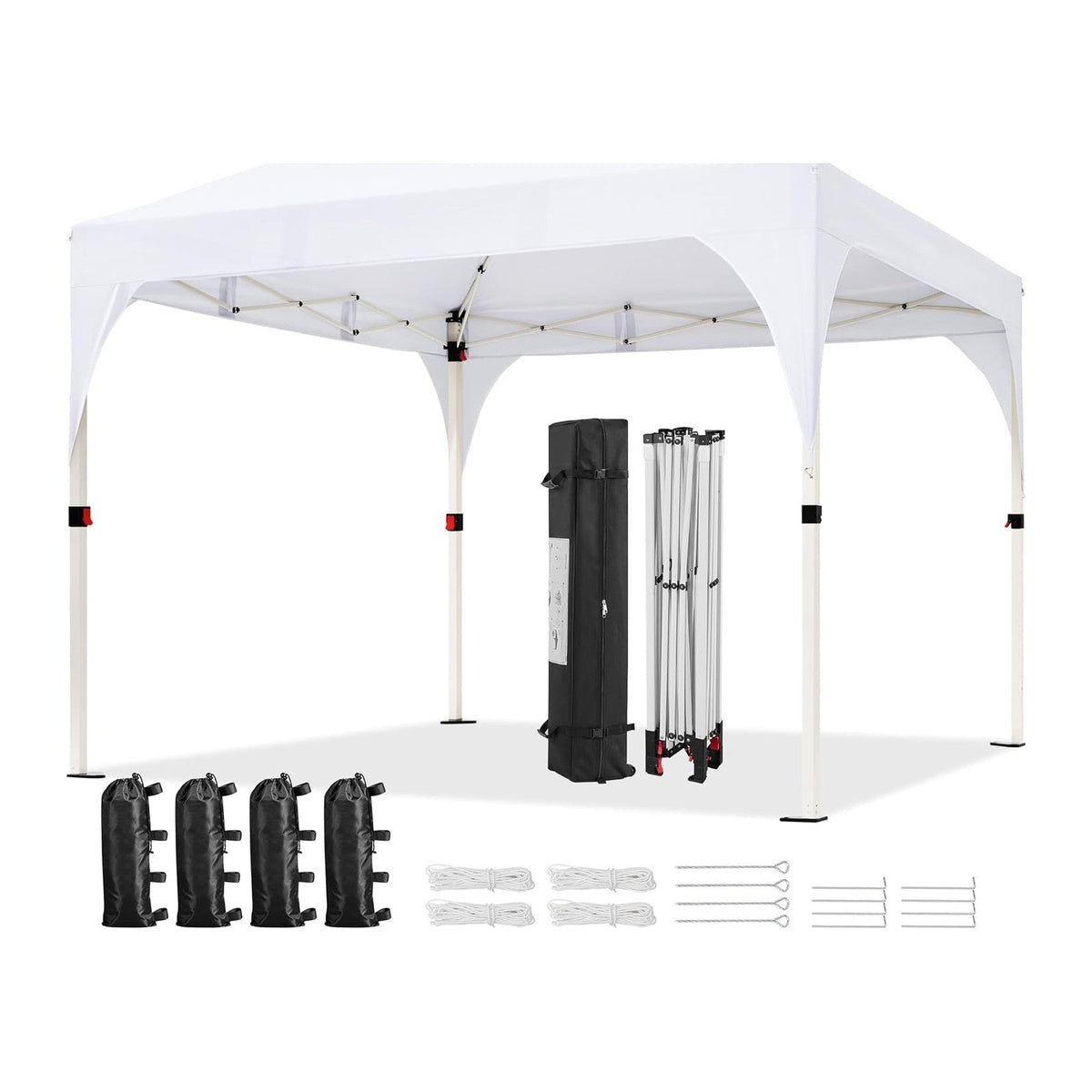 Yaheetech 10x10 Pop Up Canopy Tent for Outdoor Events, White