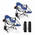ZENPETIO Hammock Camping Chair with Footrest, 2PK Oversized Recliner Chairs